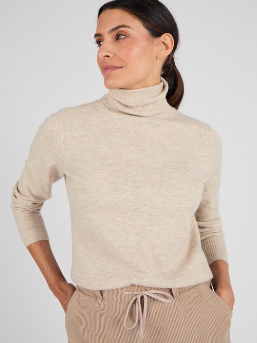 Pull col roulé fine maille Thermolactyl - Damart - Kiabi