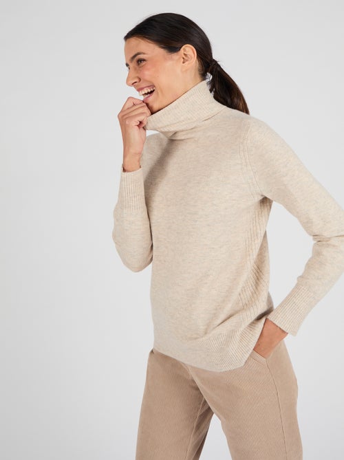 Pull col roulé fine maille Thermolactyl - Damart - Kiabi