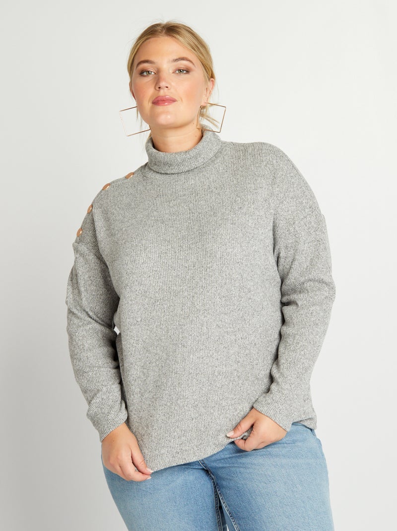 Pull col roulé Grey - Kiabi