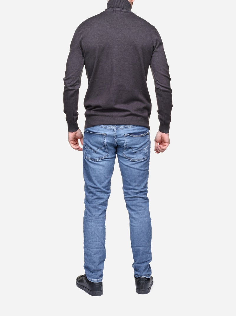 Pull col roulé Gris foncé - Kiabi