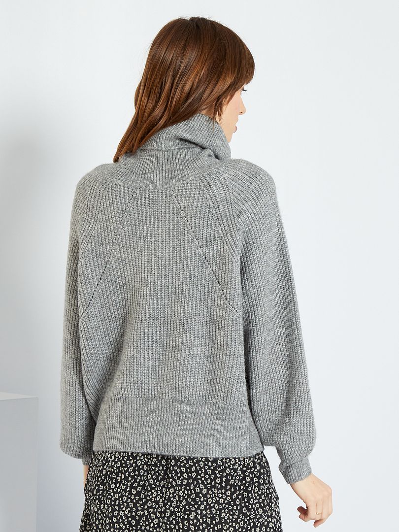 Pull col roule gris Kiabi 18.00