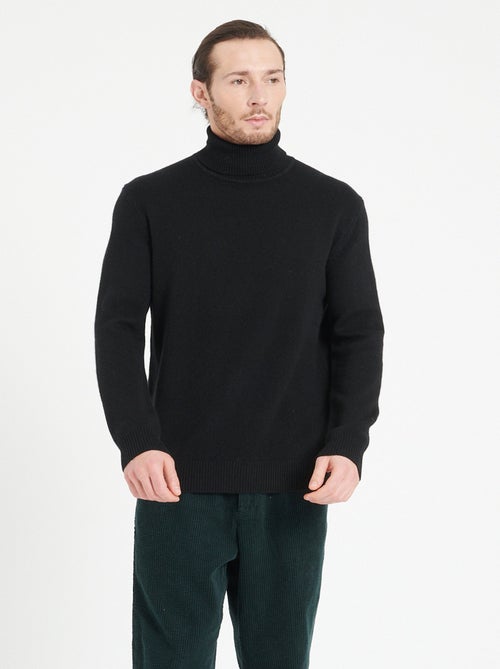 Pull col roulé homme 100% cachemire 4 fils - LUKE 15 - Kiabi
