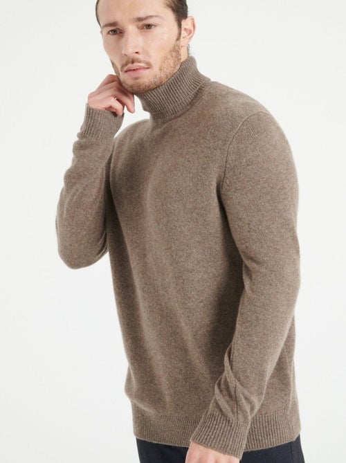Pull col roulé homme 100% cachemire 4 fils - LUKE 15 - Kiabi