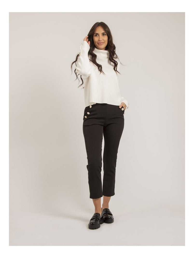 Pull col roulé KADY Blanc - Kiabi