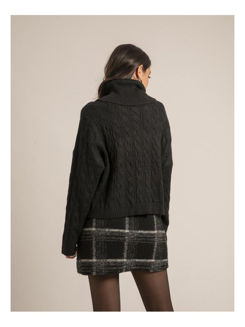 Pull col roulé KALORE Noir - Kiabi