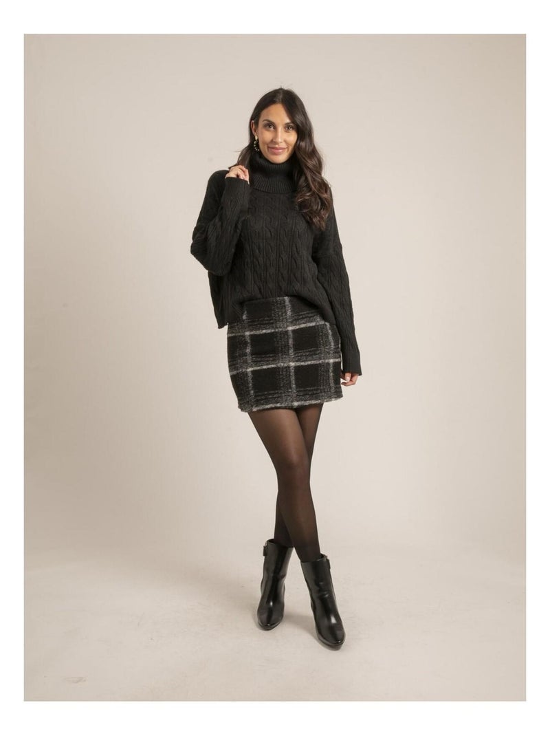 Pull col roulé KALORE Noir - Kiabi