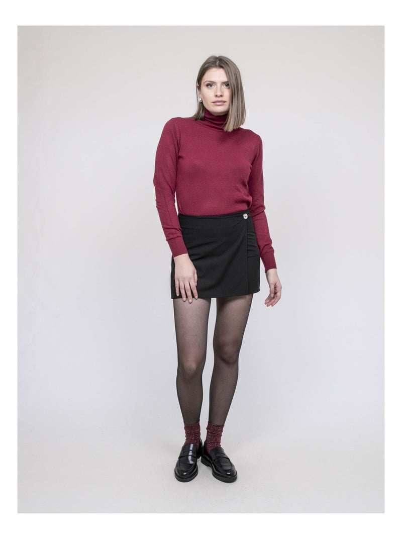 Pull col roulé KANTARA Bordeaux - Kiabi