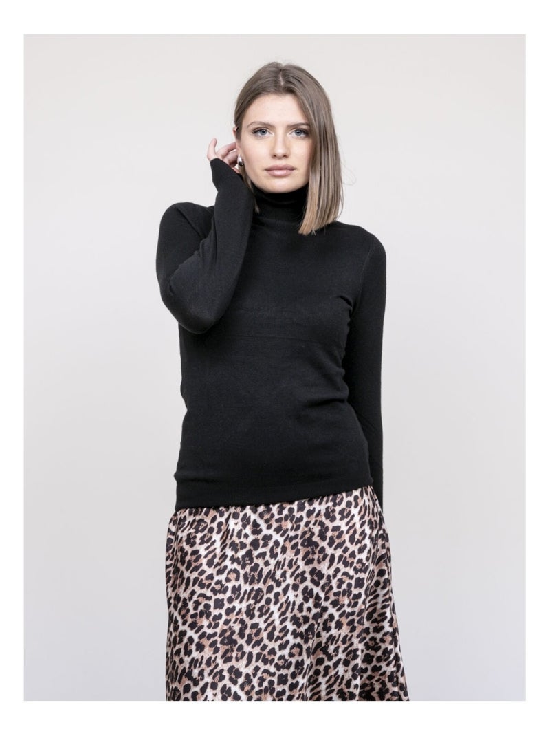 Pull col roulé KANTARA Noir - Kiabi