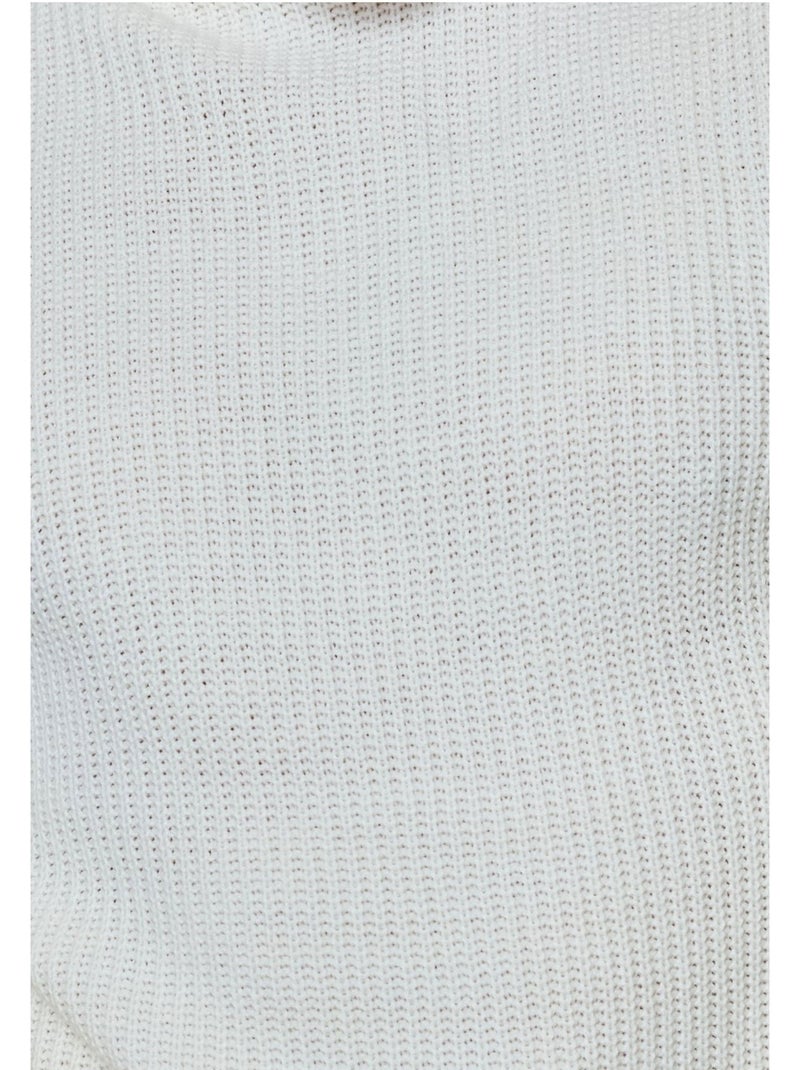 Pull col roulé Kebello Blanc - Kiabi