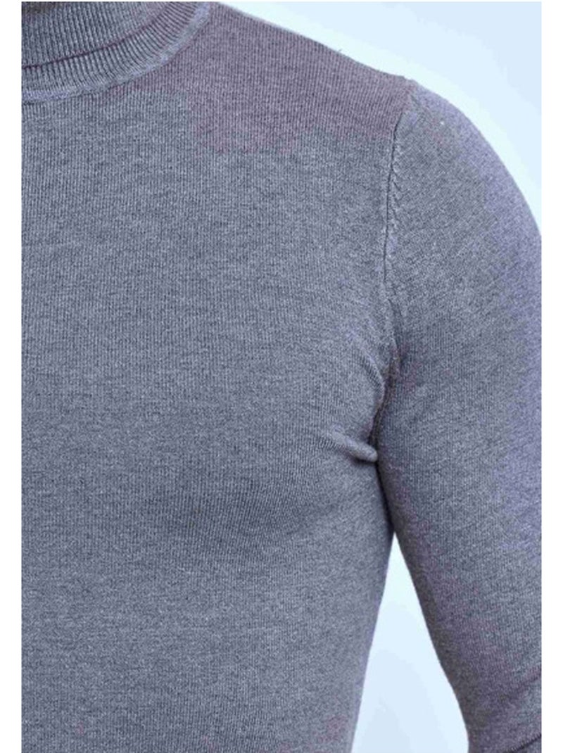 Pull col roulé Kebello Gris - Kiabi
