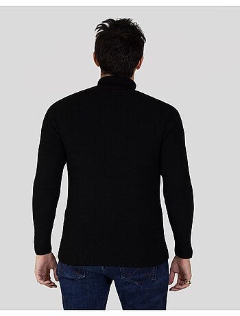 Pull col roulé noir homme online kiabi