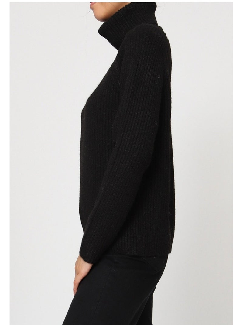 Pull col Roulé Kebello Noir Noir - Kiabi