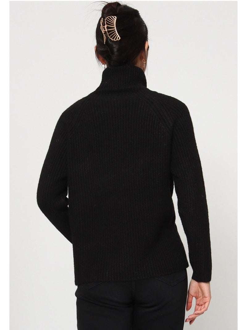 Pull col roulé kebello Noir Noir - Kiabi