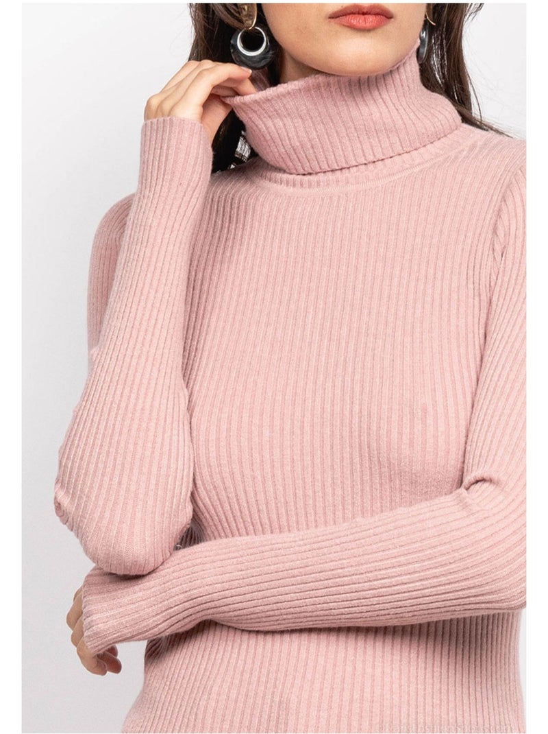 Pull col Roulé Kebello Rose - Kiabi