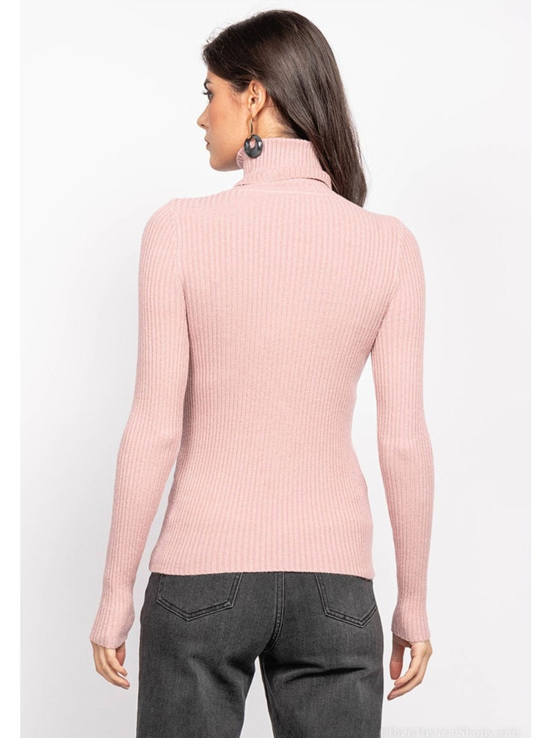 Pull col Roulé Kebello Rose - Kiabi