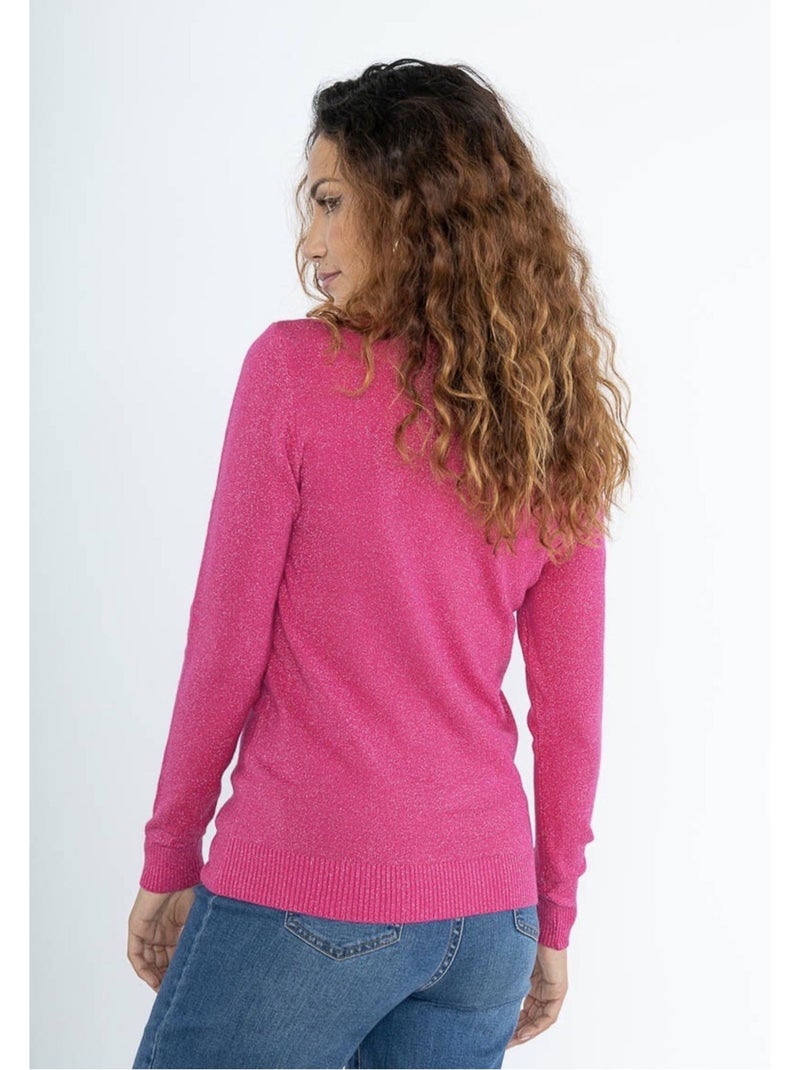 Pull col Roulé Kebello Rose fushia - Kiabi