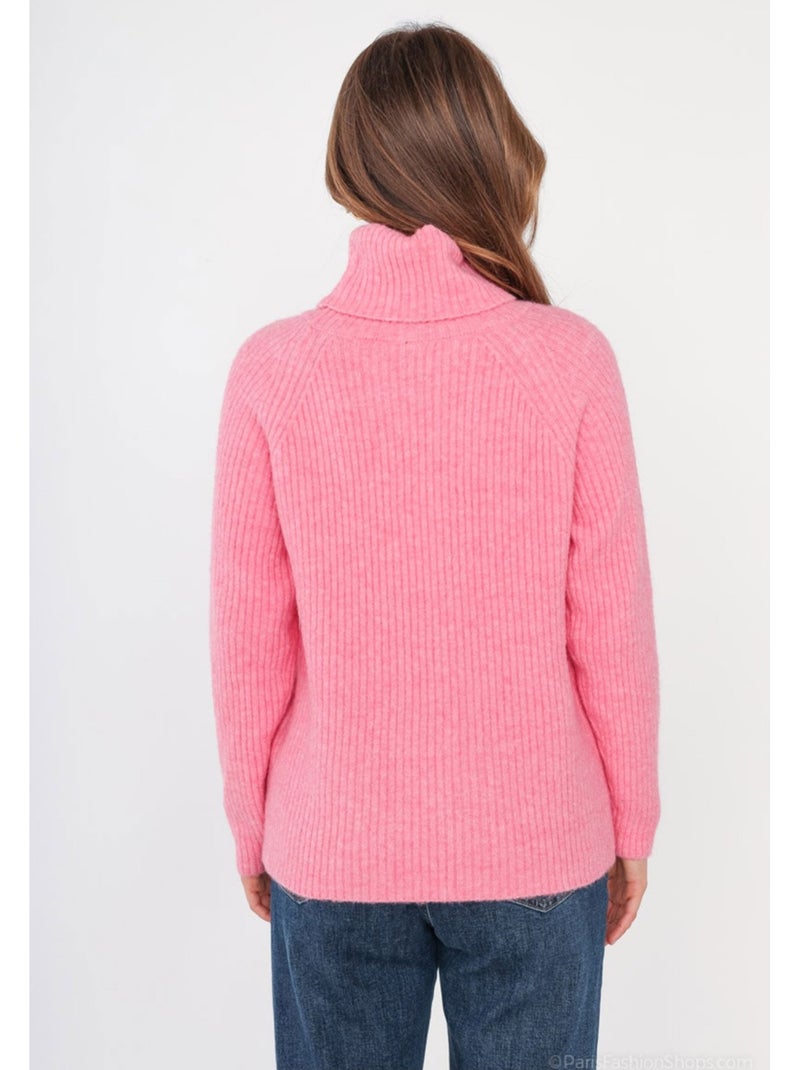 Pull col roulé kebello Rose - Kiabi
