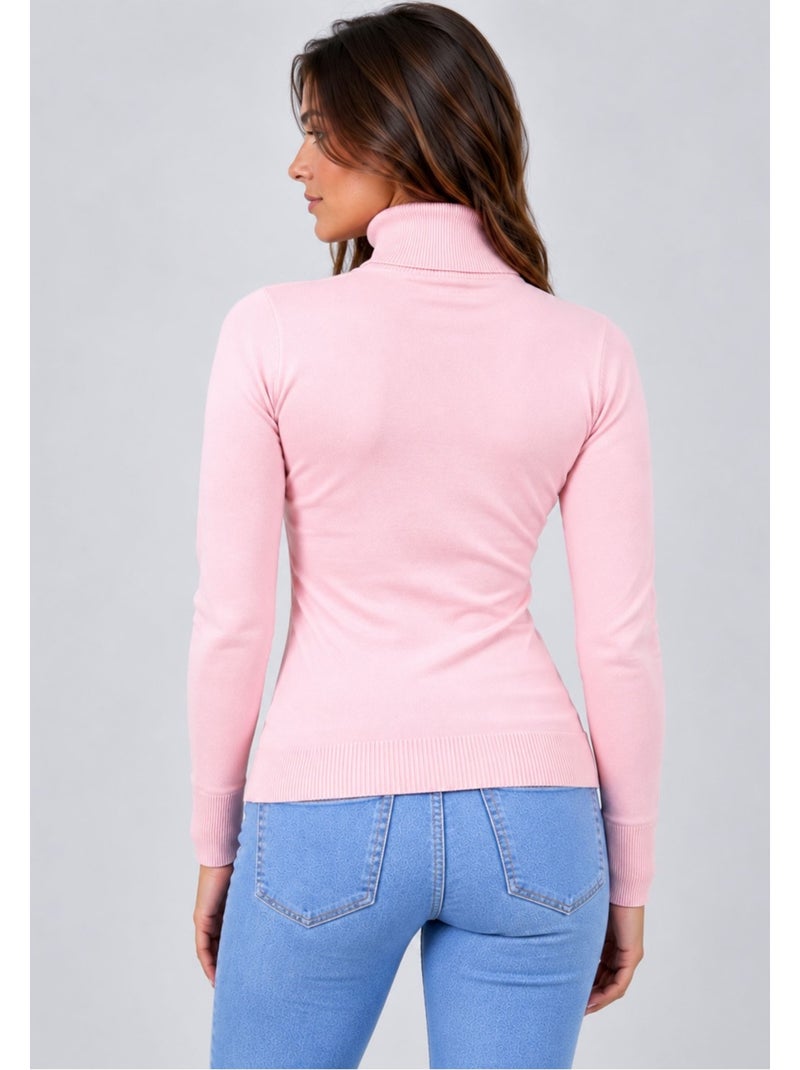 Pull col roulé kebello Rose - Kiabi