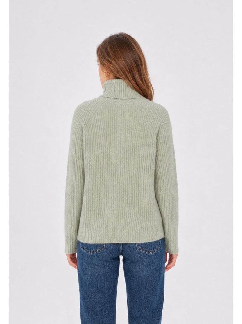 Pull col roulé kebello Vert clair - Kiabi