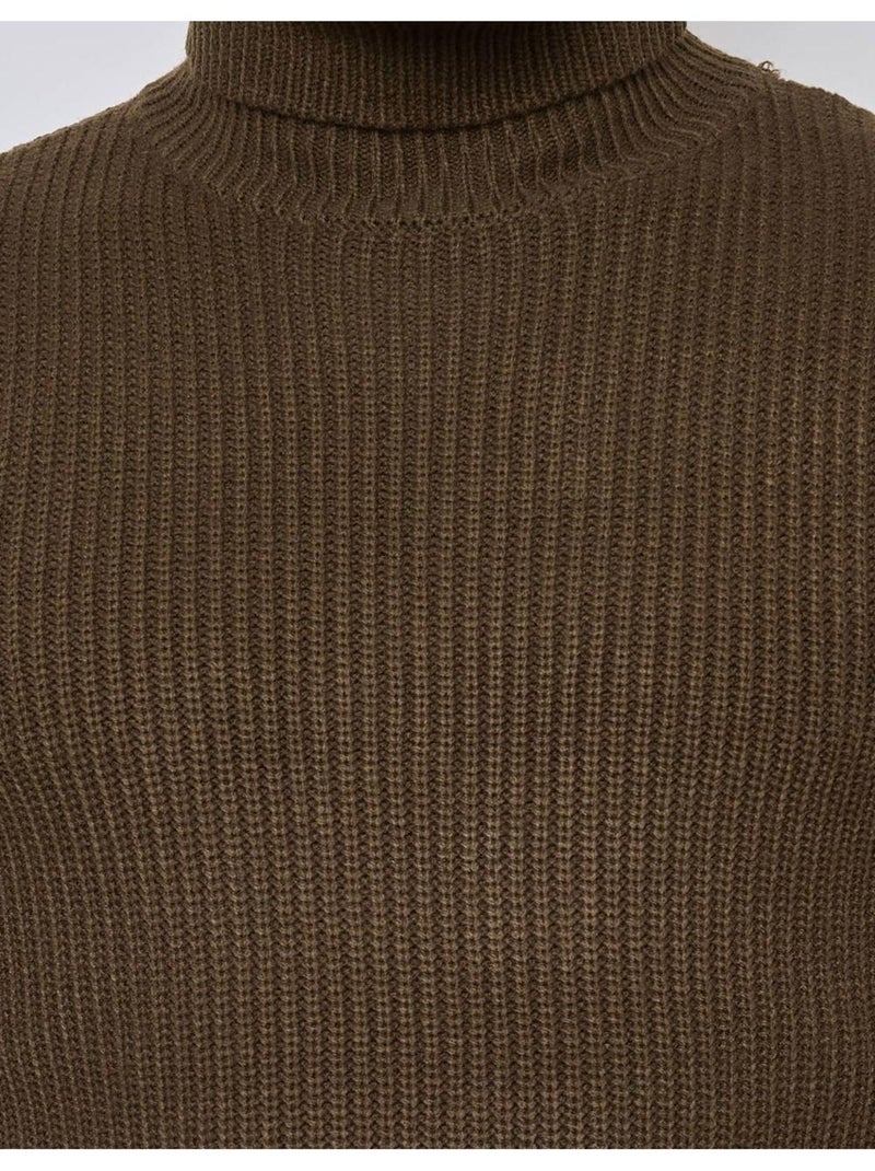 Pull col roulé Kebello Vert - Kiabi