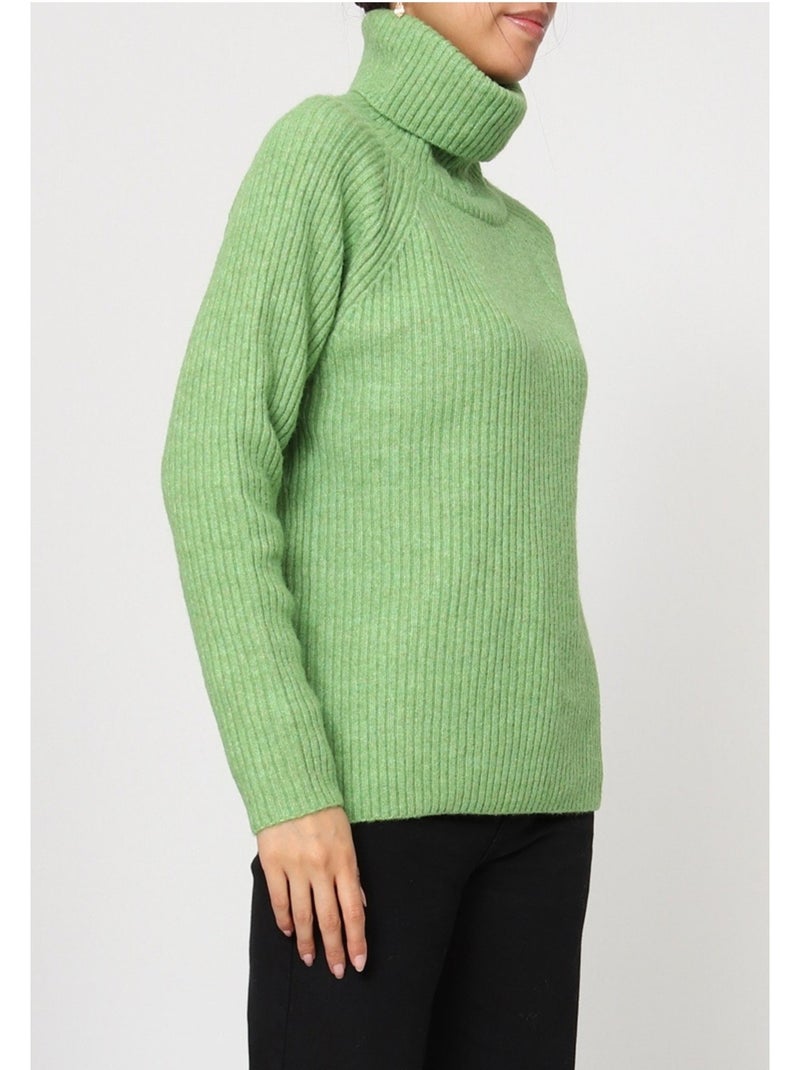 Pull col roulé kebello Vert - Kiabi