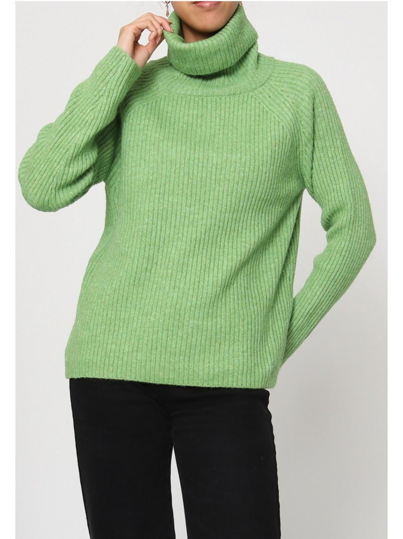Pull col roulé kebello Vert - Kiabi