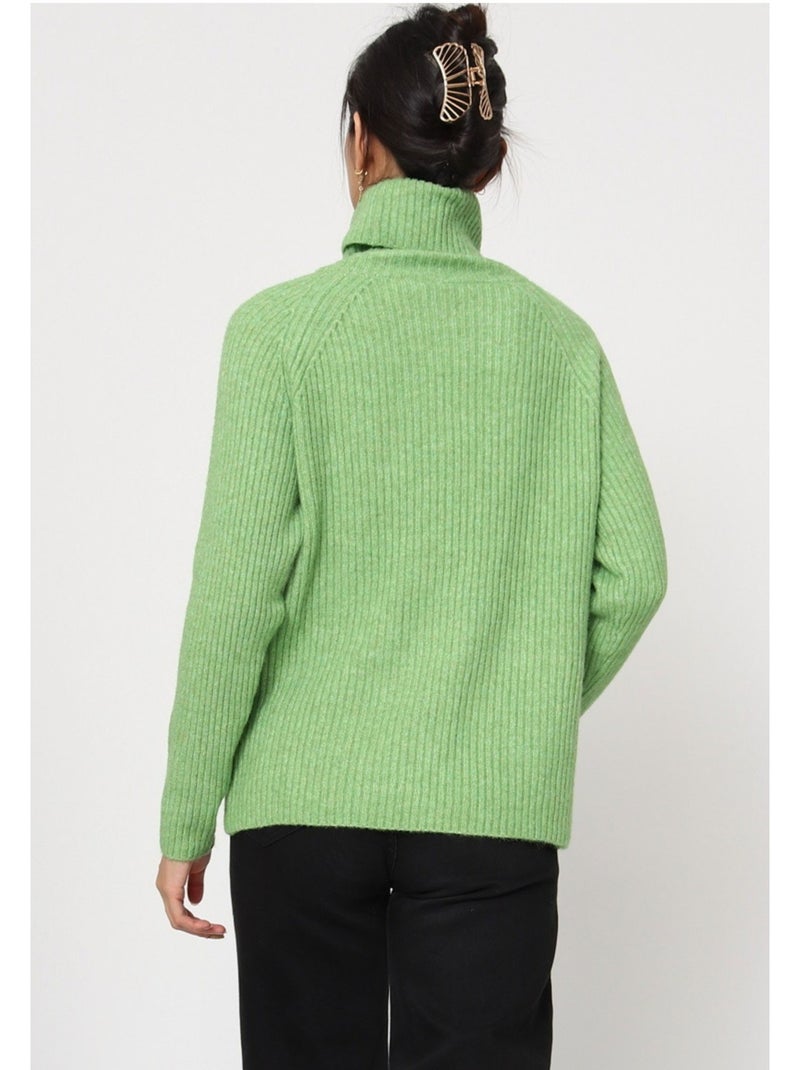 Pull col roulé kebello Vert - Kiabi