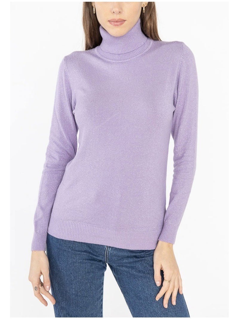 Pull col Roulé Kebello Violet - Kiabi