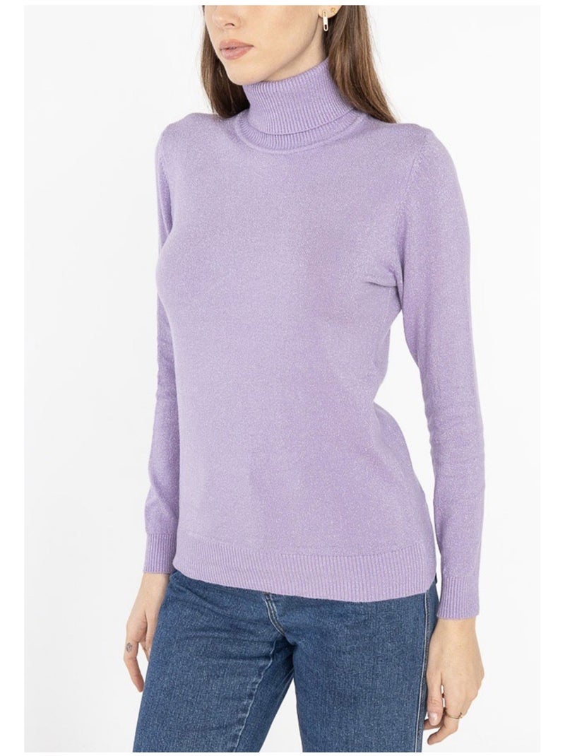 Pull col Roulé Kebello Violet - Kiabi