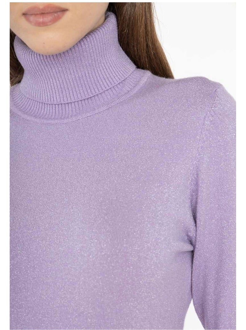 Pull col Roulé Kebello Violet - Kiabi