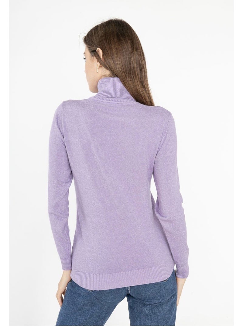 Pull col Roulé Kebello Violet - Kiabi
