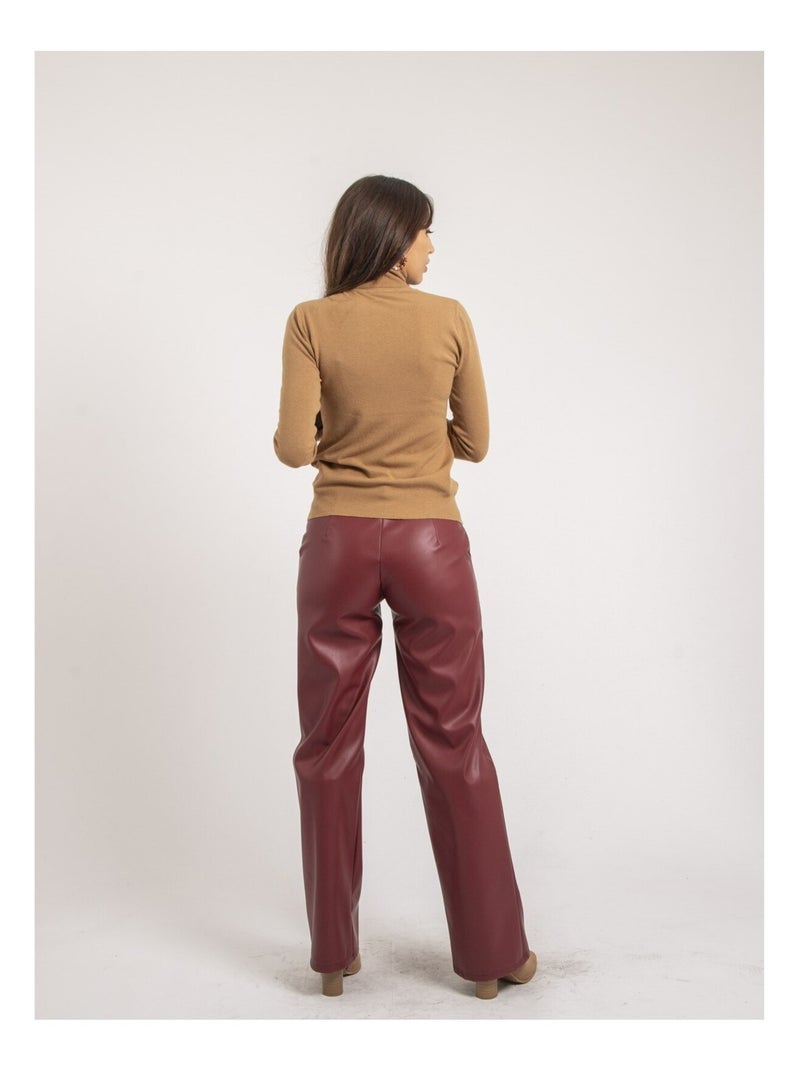 Pull col roulé KOBINA Beige - Kiabi