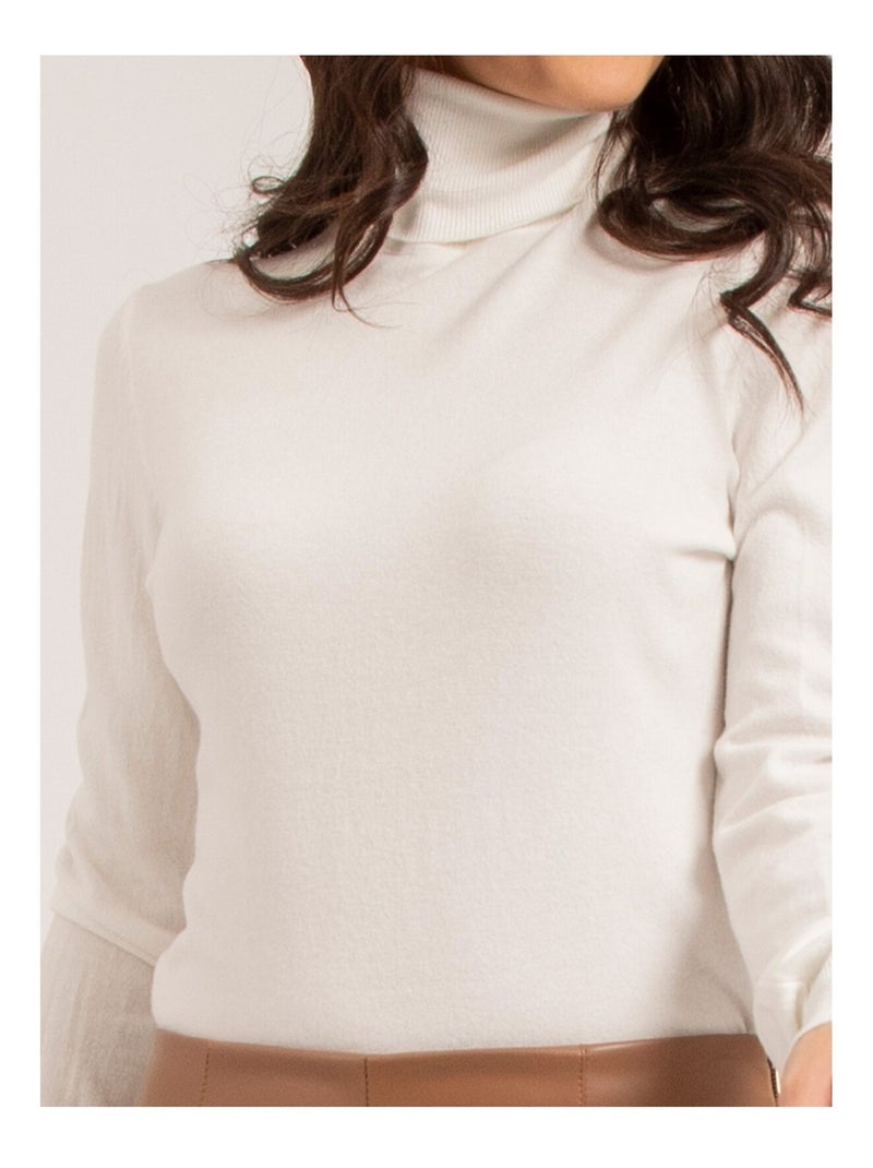 Pull col roulé KOBINA Blanc - Kiabi