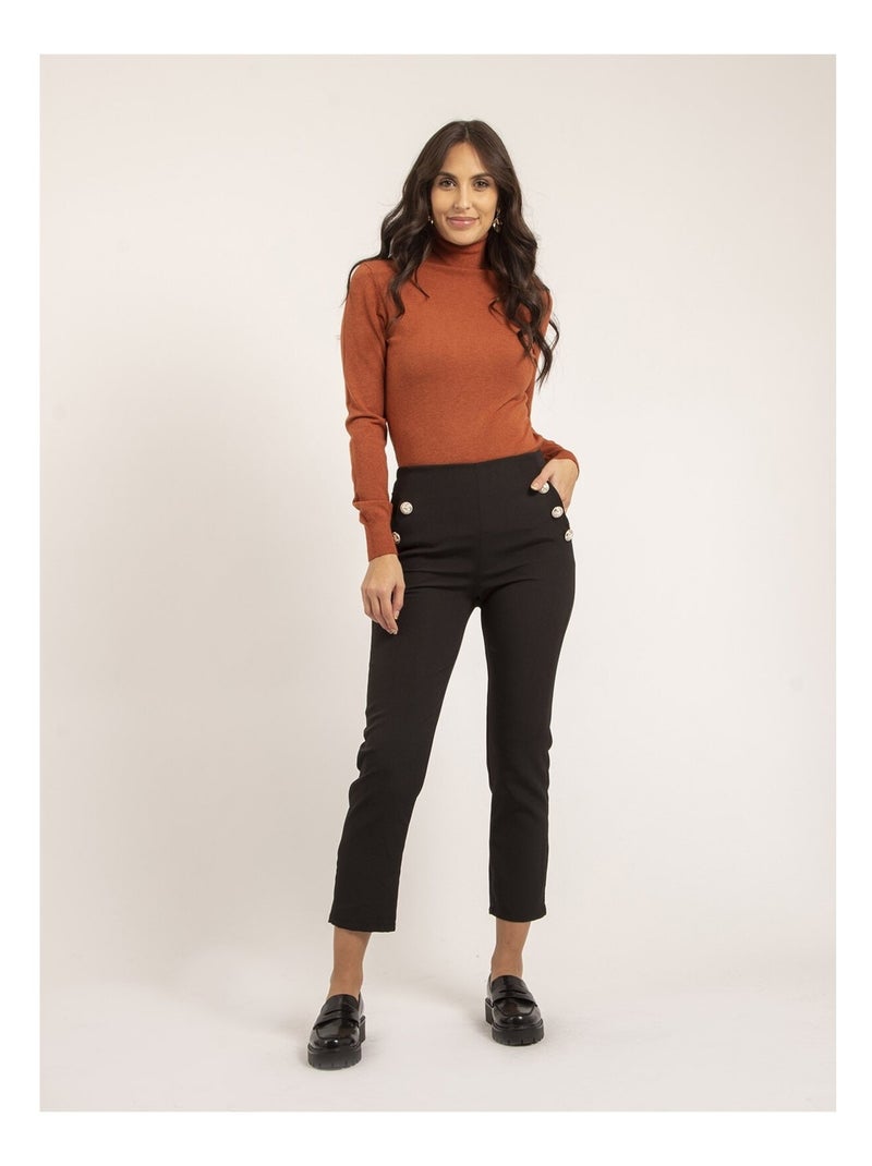 Pull col roulé KOBINA Rouge brique - Kiabi
