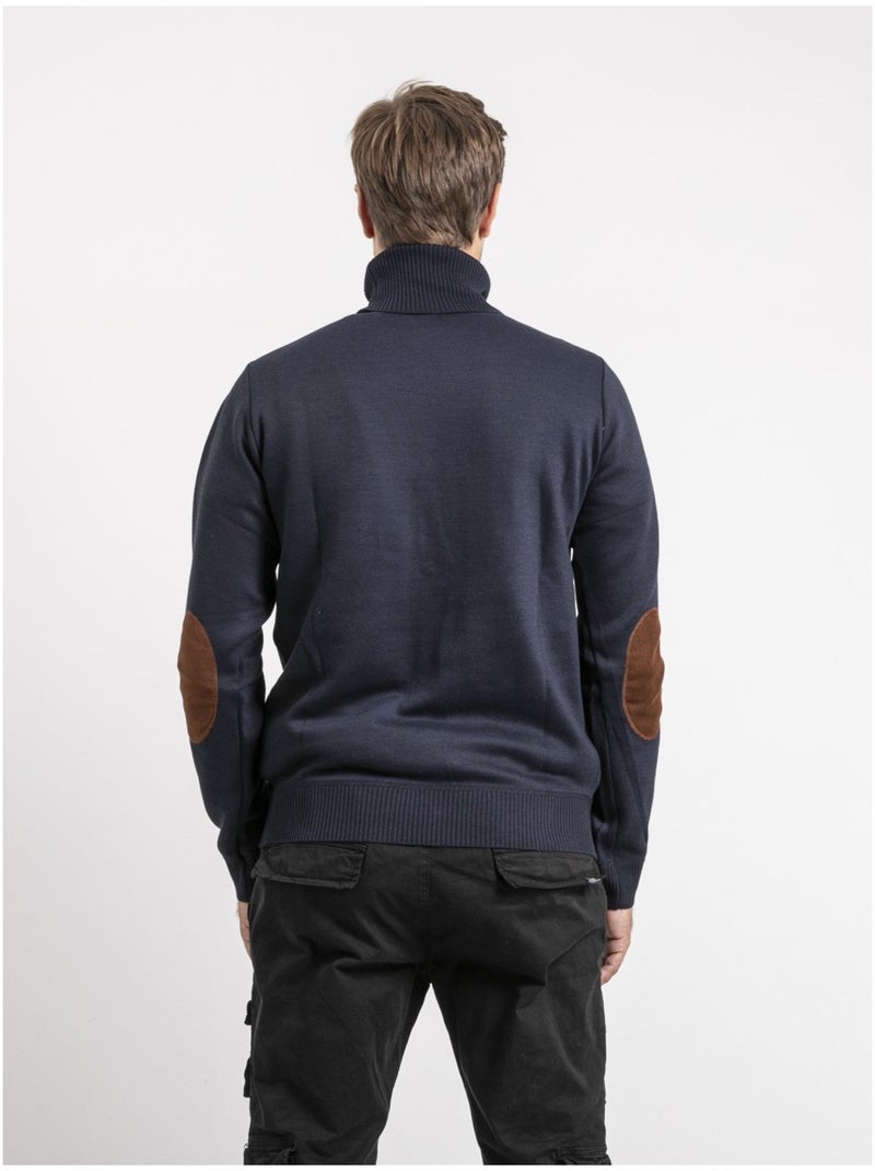 Pull col roulé LARLEQUIN Bleu marine - Kiabi