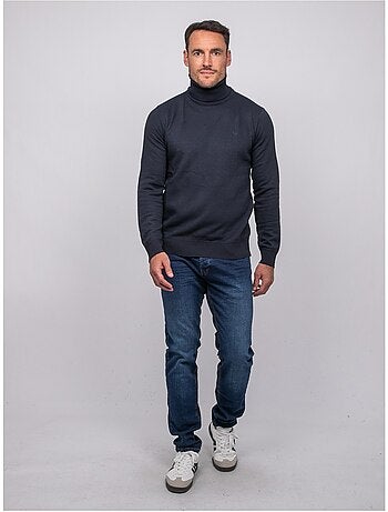 Pull col roulé larlequin