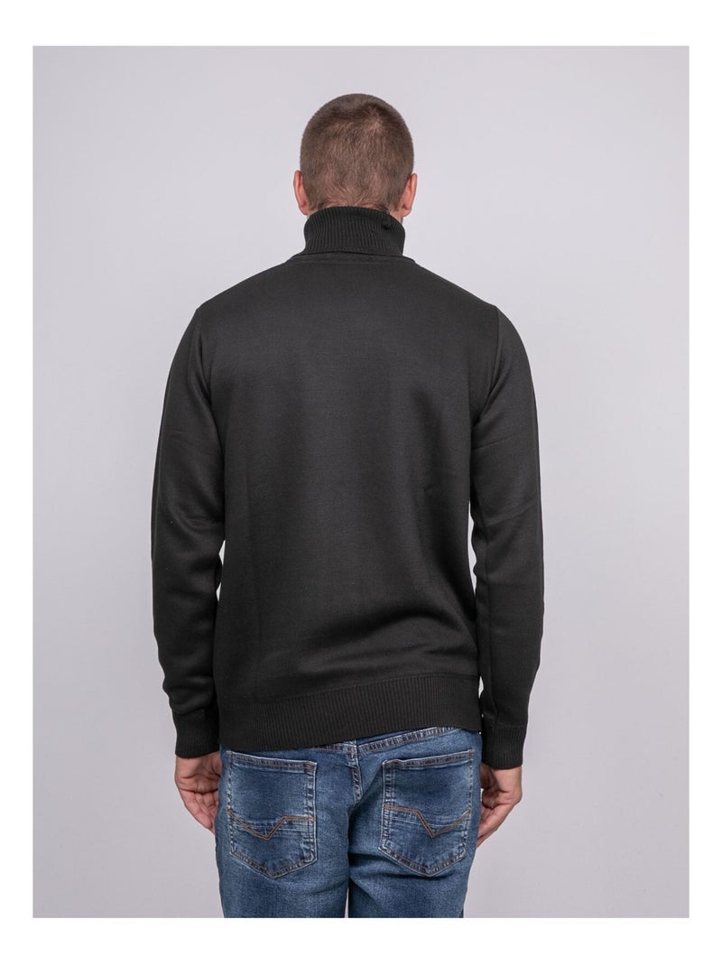 Pull col roulé LARLEQUIN Noir - Kiabi