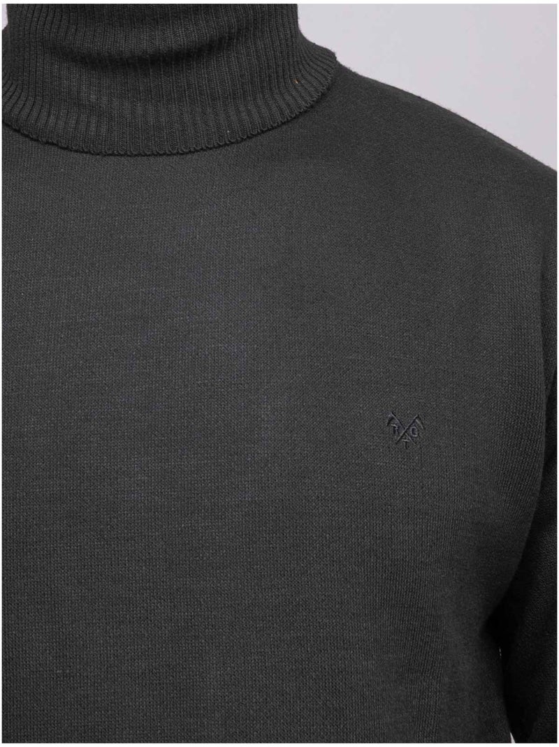 Pull col roulé LARLEQUIN Noir - Kiabi
