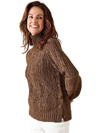 Pull col roulé maille fantaisie - DAXON