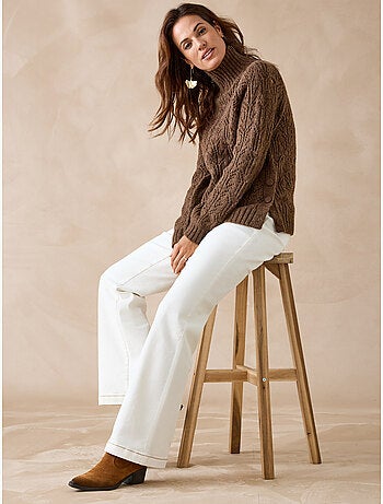 Pull col roulé maille fantaisie - DAXON