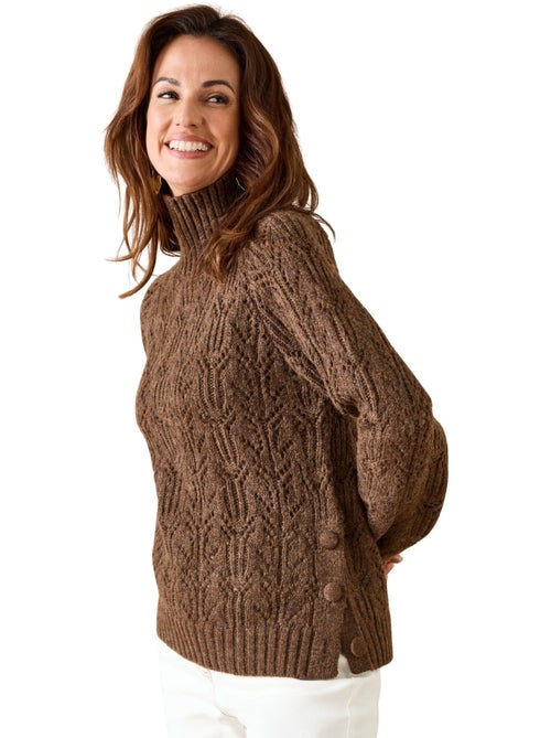 Pull col roulé maille fantaisie - DAXON - Kiabi