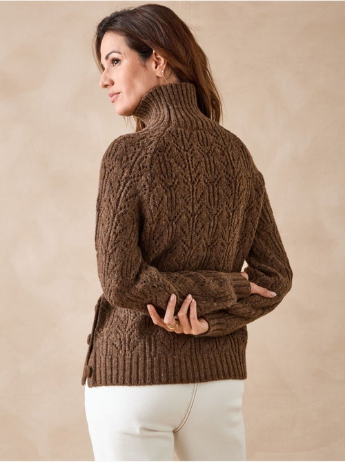 Pull col roulé maille fantaisie - DAXON - Kiabi