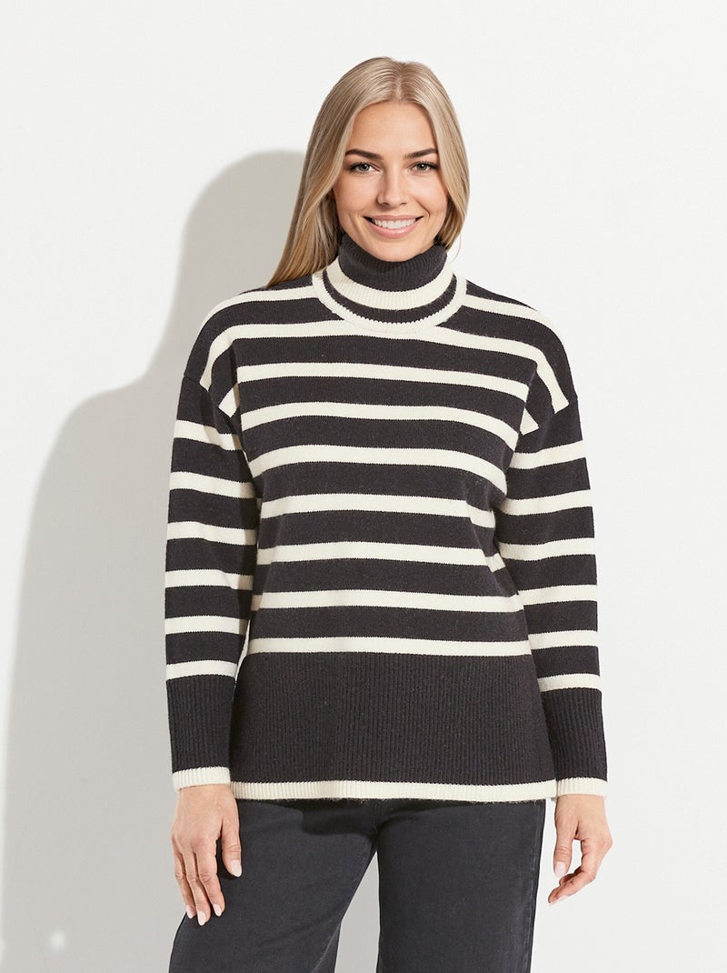 Pull col roulé manches longues beige femme | Cache Cache Pull col roulé manches longues beige femme | Cache Cache