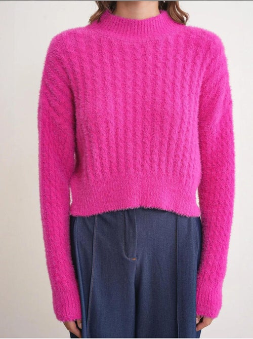 Pull col roulé mi-long en tricot épais avec motif tresse mixray - Kiabi Pull col roulé mi-long en tricot épais avec motif tresse mixray - Kiabi