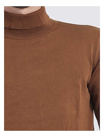 Pull col roulé pur coton LODIRK