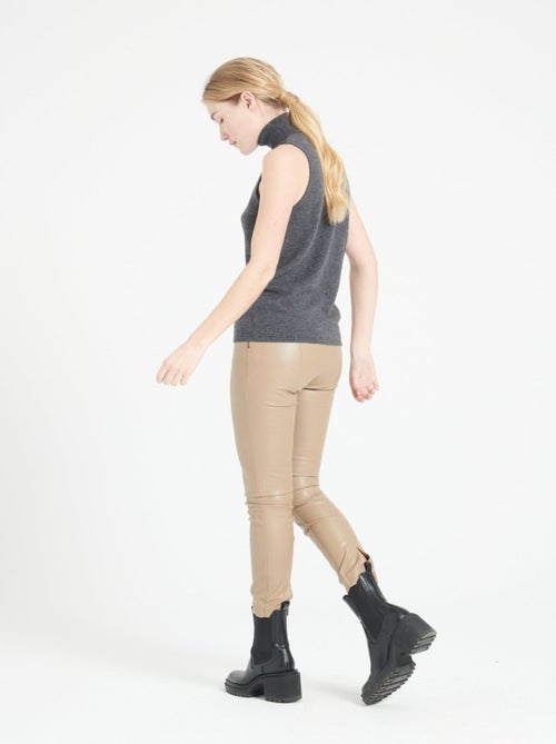 Pull col roulé sans manches femme 100% cachemire - LILLY 13 - Kiabi