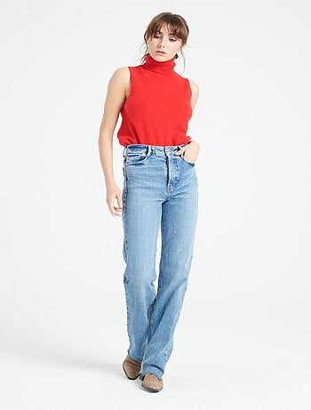 Pull col roulé sans manches femme 100% cachemire - LILLY 13