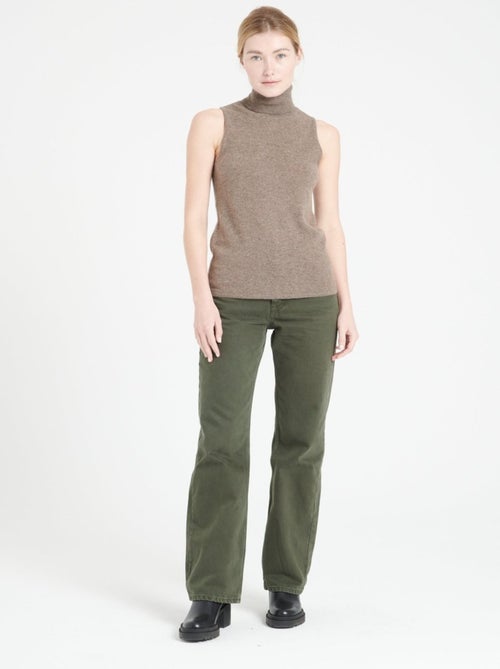 Pull col roulé sans manches femme 100% cachemire - LILLY 13 - Kiabi