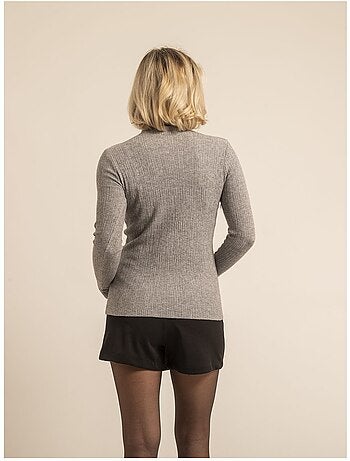 Pull col roulé texturé KILANIE