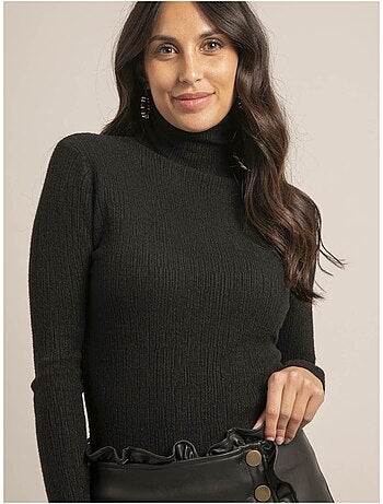 Pull col roulé texturé KILANIE